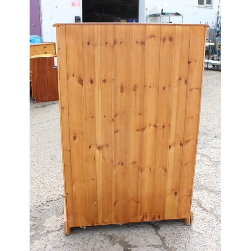 156 - A modern pine 2 over 5 chest of drawers, approx 90cm wide x 43cm deep x 138cm tall