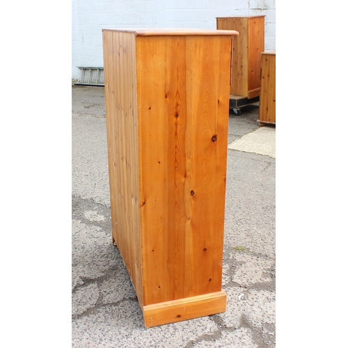 156 - A modern pine 2 over 5 chest of drawers, approx 90cm wide x 43cm deep x 138cm tall