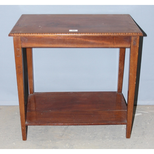 52 - Edwardian side table, approx 61cm wide x 39cm deep x 60cm tall