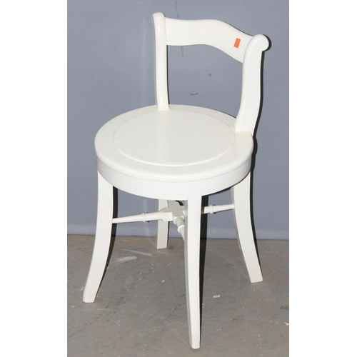 24 - An unusual vintage white painted bentwood chair