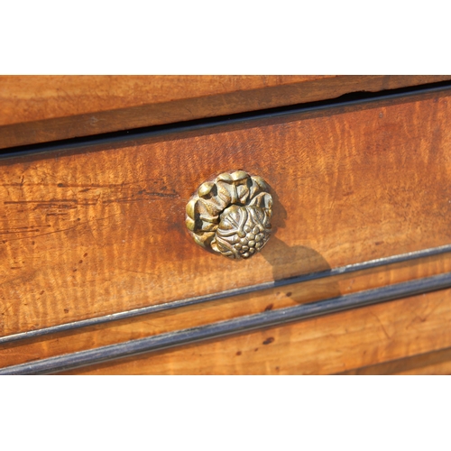 45A - A superb quality early 19th century mahogany bookcase with cupboard separated with 2 drawers, with f... 