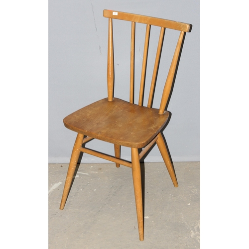 51 - A retro blonde Ercol 391 dining chair