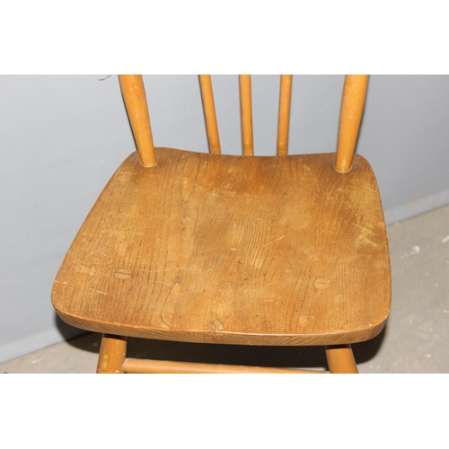 51 - A retro blonde Ercol 391 dining chair