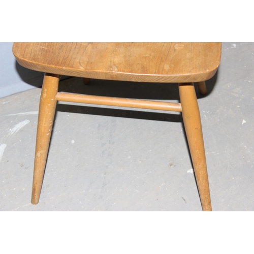 51 - A retro blonde Ercol 391 dining chair