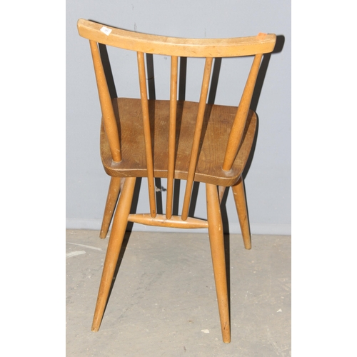 51 - A retro blonde Ercol 391 dining chair