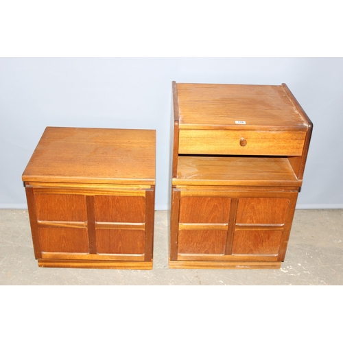 150 - Nathan teak side table & Nathan teak bedside cabinet with drawer