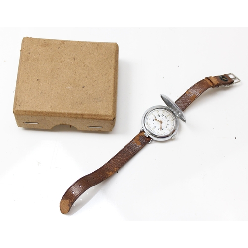 1304 - A rare early 20th century Cyma braille watch, the case in stainless steel with full hunter cover, th... 