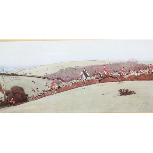 435A - 6 signed and framed prints, 5 by Cecil Aldin of hunting scenes and 1 by C E Stewart