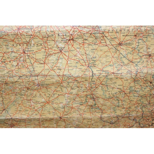 450A - A large vintage wall map depicting Great Britain, likely c.1950, approx 216cm x 176cm