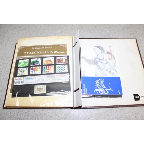 571A - An album of pre-decimal and 1970's presentation pack stamps, all unused