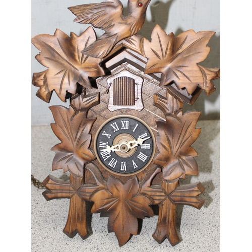 1316A - Vintage August Schwer West German cuckoo clock with carved wooden design