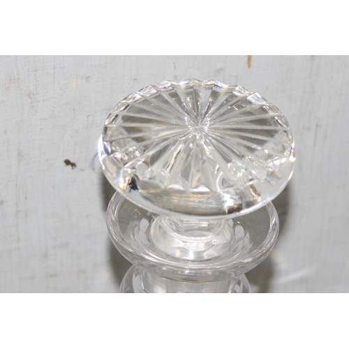 1612 - 2 crystal decanters with stoppers, approx 23cm