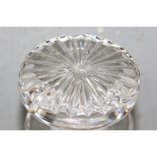 1612 - 2 crystal decanters with stoppers, approx 23cm