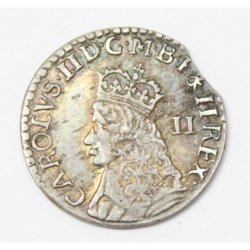 1201 - Charles II undated silver 1d and 2d maundy coins, 1660-1685 issue, laureate and draped bust left, bo... 