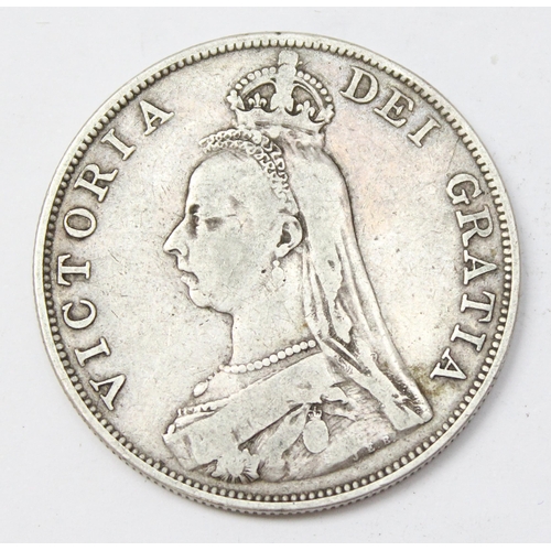 1206 - Queen Victoria 1889 silver Double Florin coin, produced for only 3 years