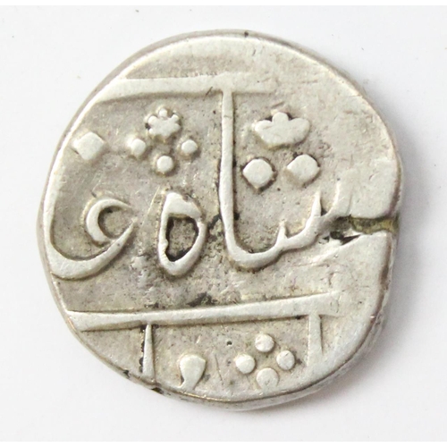 1270 - A rare 1825 silver East India Company Bombay presidency Surat Rupee coin, XRF tests as high grade si... 