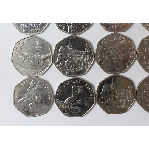 1299A - Qty of assorted 50p coins, all with more unusual designs, £15 face value