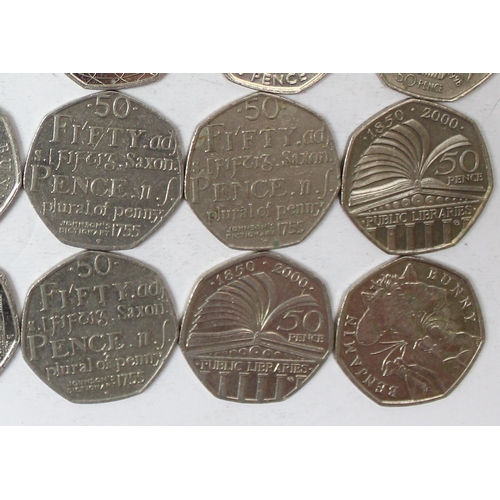 1299A - Qty of assorted 50p coins, all with more unusual designs, £15 face value