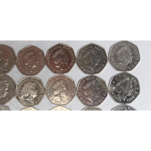 1299A - Qty of assorted 50p coins, all with more unusual designs, £15 face value