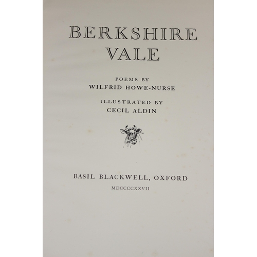 553A - 4 x books: Book of Poems entitled Berkshire Vale by Wilfrid Howe-Nurse and illustrated by Cecil Aldi... 