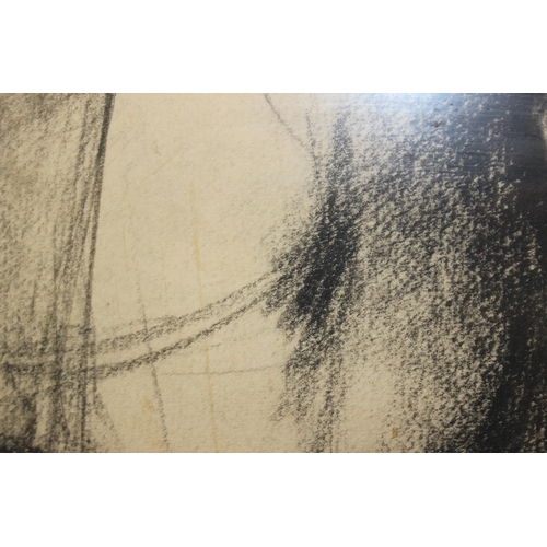 414A - 3 pictures: Rowan Phillips (XX, Zimbabwe), Charcoal portrait of a nude male, signed and dated 1971; ... 