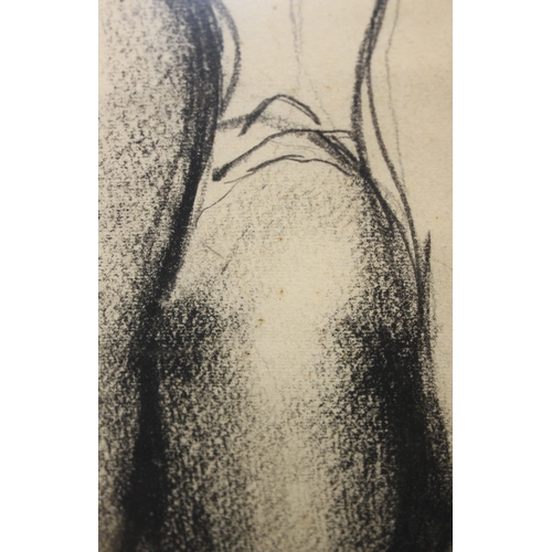 414A - 3 pictures: Rowan Phillips (XX, Zimbabwe), Charcoal portrait of a nude male, signed and dated 1971; ... 