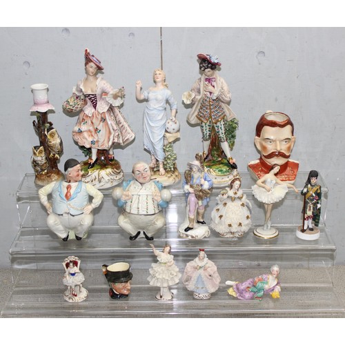 1705A - Huge qty of misc china and ceramics to incl continental figurines, Denby, Toby Jug, and books etc