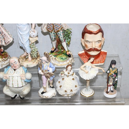 1705A - Huge qty of misc china and ceramics to incl continental figurines, Denby, Toby Jug, and books etc