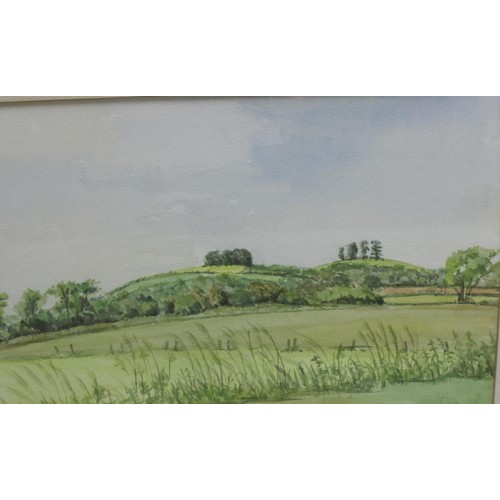 424A - Of local interest, 2 watercolours, 1 of East Hagbourne signed H. Russell 1919,  another titled 'Witt... 