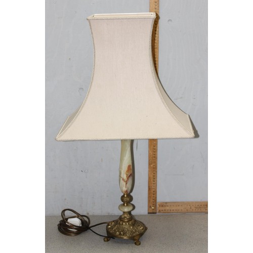 234 - Qty of vintage lamps with shades, tallest approx 76cm tall