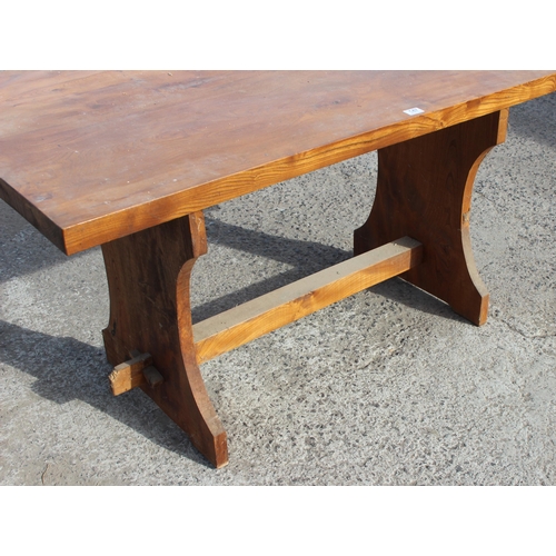 147 - A vintage rustic Elm farmhouse table, approx 153cm wide x 85cm deep x 78cm tall