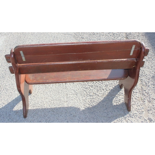 157 - Wood garden bench, approx 120cm wide x 59cm deep x 82cm tall