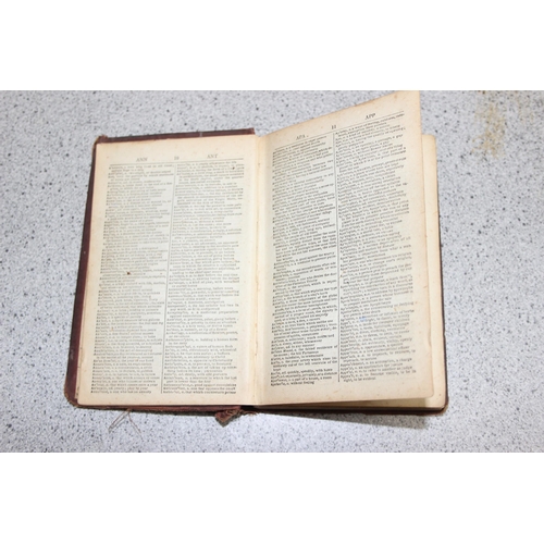 572 - 1856 edition of Samuel Johnson's Dictionary, Published by A.J. Isaacs, various ink annotations with ... 