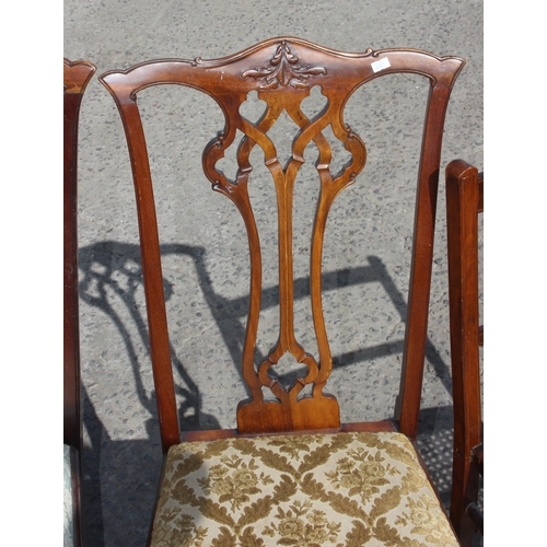 108 - 4 assorted antique chairs, 2 Chippendale style, 2 with bergère seat