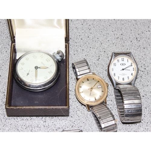 1305 - Qty of watches to incl Timex, Rotary and a Smiths pocket watch