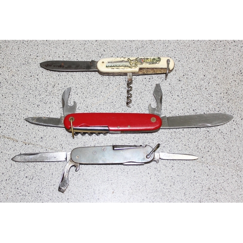 1408 - 3 multi-bladed pocket knives to incl one German made, 1 CK, and one by John Milner