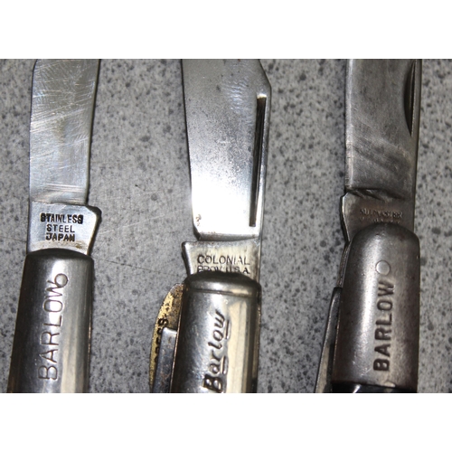 1444 - 4 x American folding knives to incl Barlow and Schrade