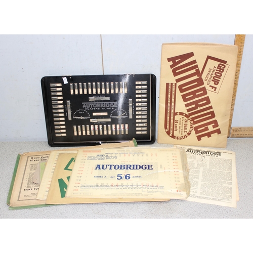 1501 - Vintage Auto Bridge playing board with various odds