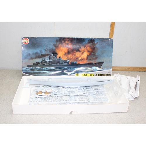 1510 - Bismarck airfix model in box, unchecked for completeness