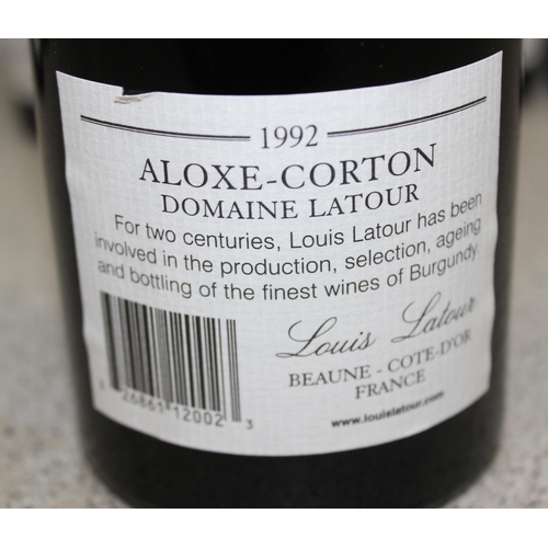 1604 - 6 bottles of Domaine Louis Latour Aloxe-Corton 1992 vintage wine