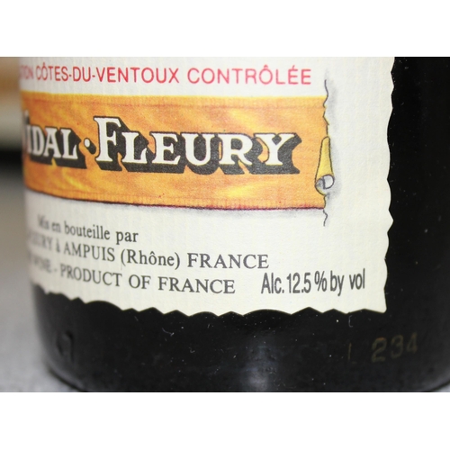 1607 - 12 bottles of 1999 Cotes-du-ventoux J. Vidal Fleury wine