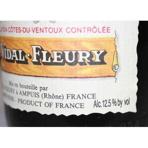 1608 - 12 bottles of 1999 Cotes-du-ventoux J. Vidal Fleury wine