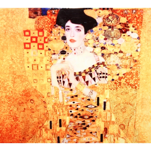 1626 - Three large ceramic tiles depicting a portrait of Adele Bloch-Bauer original painted by Gustav Klimt... 