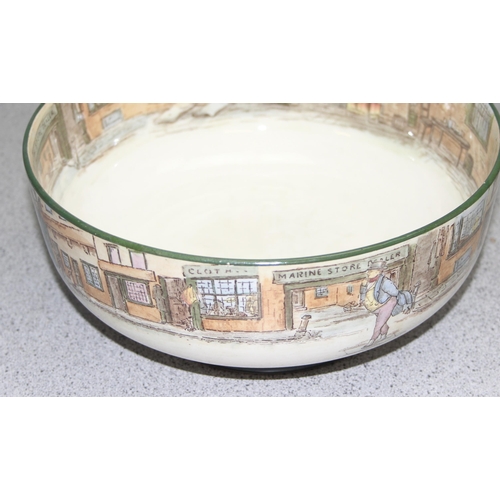 1647 - Royal Doulton Dickens Ware salad/centrepiece bowl, approx 25cm diameter