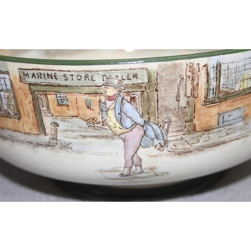 1647 - Royal Doulton Dickens Ware salad/centrepiece bowl, approx 25cm diameter