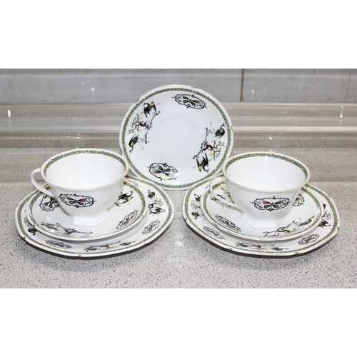 1709 - Box of miscellaneous china to include part tea sets including midwinter and wade