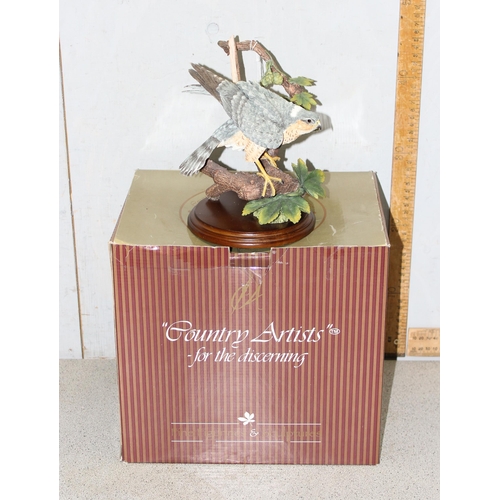 1728 - Country Artists model number 01963 entitled 'Sparrow Hawk with Wild Hops' signed 'Ivey' with origina... 