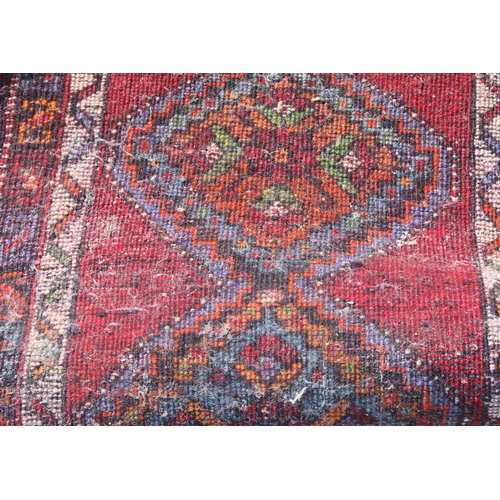 208 - 3 vintage rugs, the runner approx 295cm x 107cm