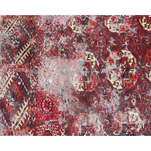 208 - 3 vintage rugs, the runner approx 295cm x 107cm