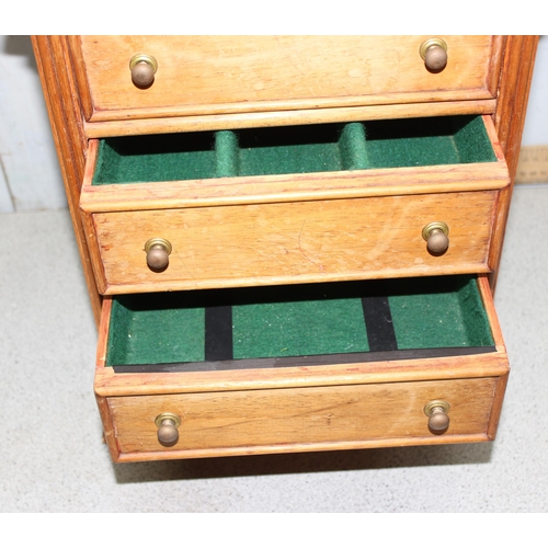 282 - Mahogany 4-drawer collector's cabinet, approx 40cm H x 30cm D x 30cm W